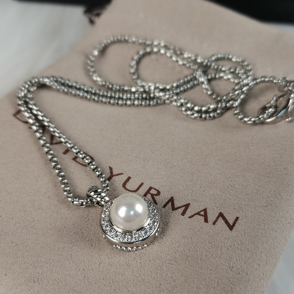 David Yurman Pearl with dimond Neckalce